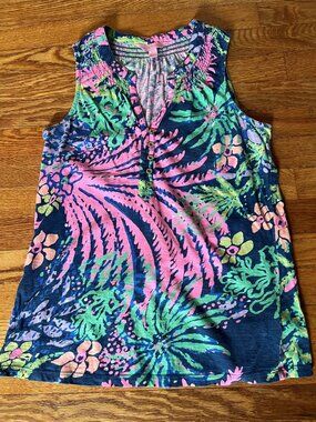 Lilly Pulitzer 100% Cotton Sleeveless Top - Size XXS